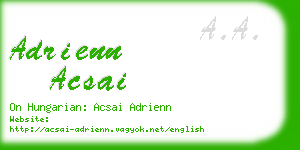 adrienn acsai business card